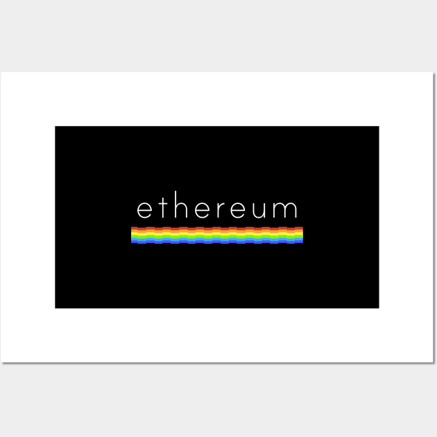 Ethereum Classic Rainbow Shirt with Unicorn Wall Art by mangobanana